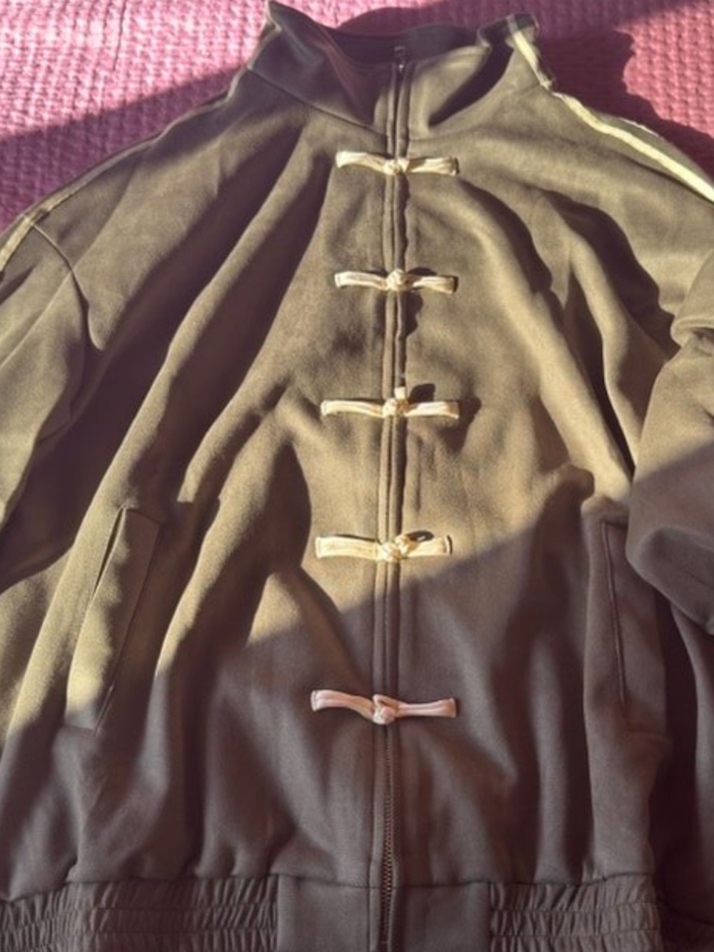 🔥 ARMY GREEN FAUX SUEDE BOMBER